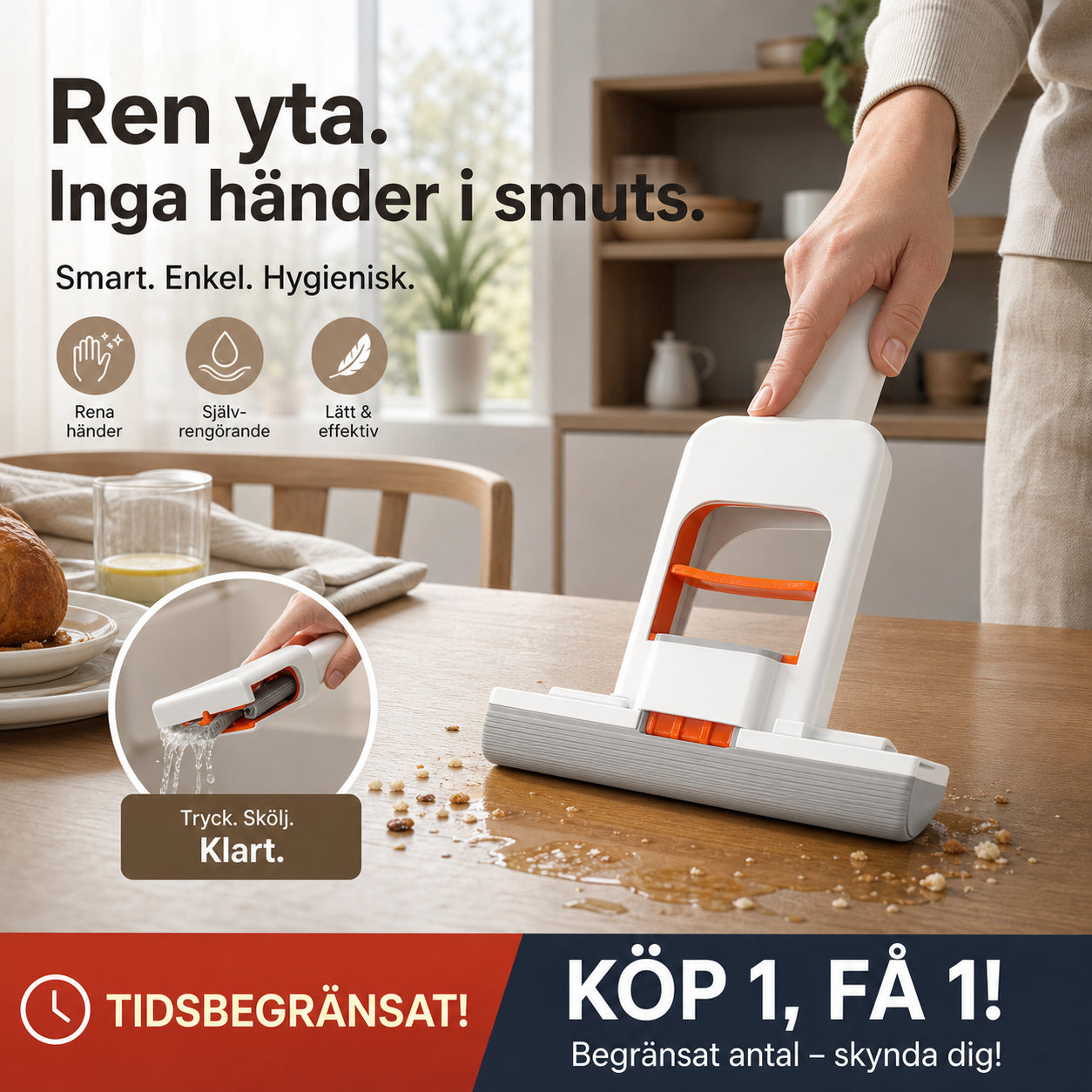 Zložljivi mini mop za mizo | FOLDCLEAN