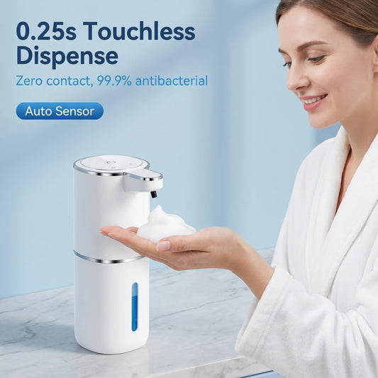 🧴Smart 4-Speed Foam Hand Soap Dispenser – Automatikus, érintésmentes, 4 habmennyiség, USB töltés