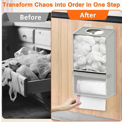♻️ Újrahasznosító tároló szatyroknak – Tartsa rendben a bevásárlószatyrokat és a szemeteszsákokat – Mosható, kopásálló anyag