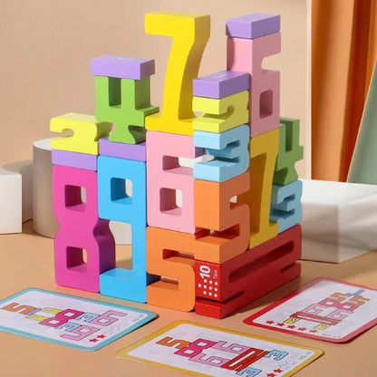 Montessori lesene kocke s številkami | WOODNUM
