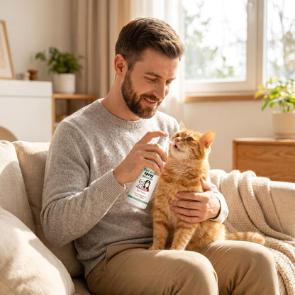 🌿 Természetes összetételű állati szájspray – Nem csíp, nem habzik, kutyáknak és macskáknak