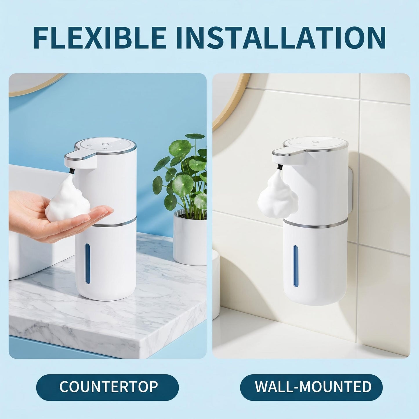 🧴Smart 4-Speed Foam Hand Soap Dispenser – Automatikus, érintésmentes, 4 habmennyiség, USB töltés