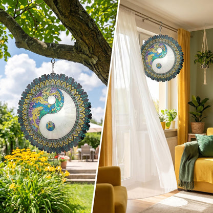 🌈 3D szélmandala színes kivitelben – Lenyűgöző optika, forgó hatás, akár kültérre is