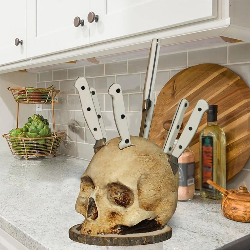🎃 Ez a koponyás késblokk garantált beszédtéma minden összejövetelen – barátaid garantáltan fotózzák és kérdezni fogják! A konyha új sztárja! ✨