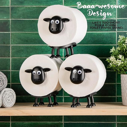 🐑 Imádnivaló bárány alakú WC-papír tartó – játékos bájt és vidám hangulatot varázsol a fürdőszobádba! Többé nem lesz unalmas a mosdó! ✨