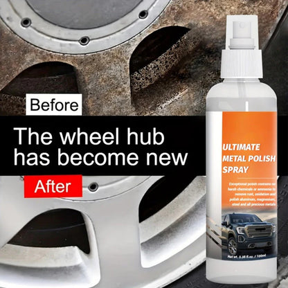 Prémium fém polírozó spray – Visszaállítja a fényt, eltávolítja a rozsdát, védi a felületet – Utánvéttel 🔧