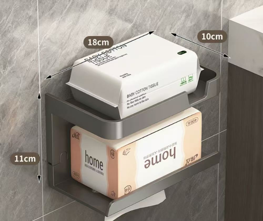 🧻 Fúrás nélkül szerelhető luxus WC-papír tartó – Megfizethető, mégis elegáns