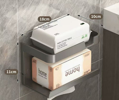 🧻 Fúrás nélkül szerelhető luxus WC-papír tartó – Megfizethető, mégis elegáns