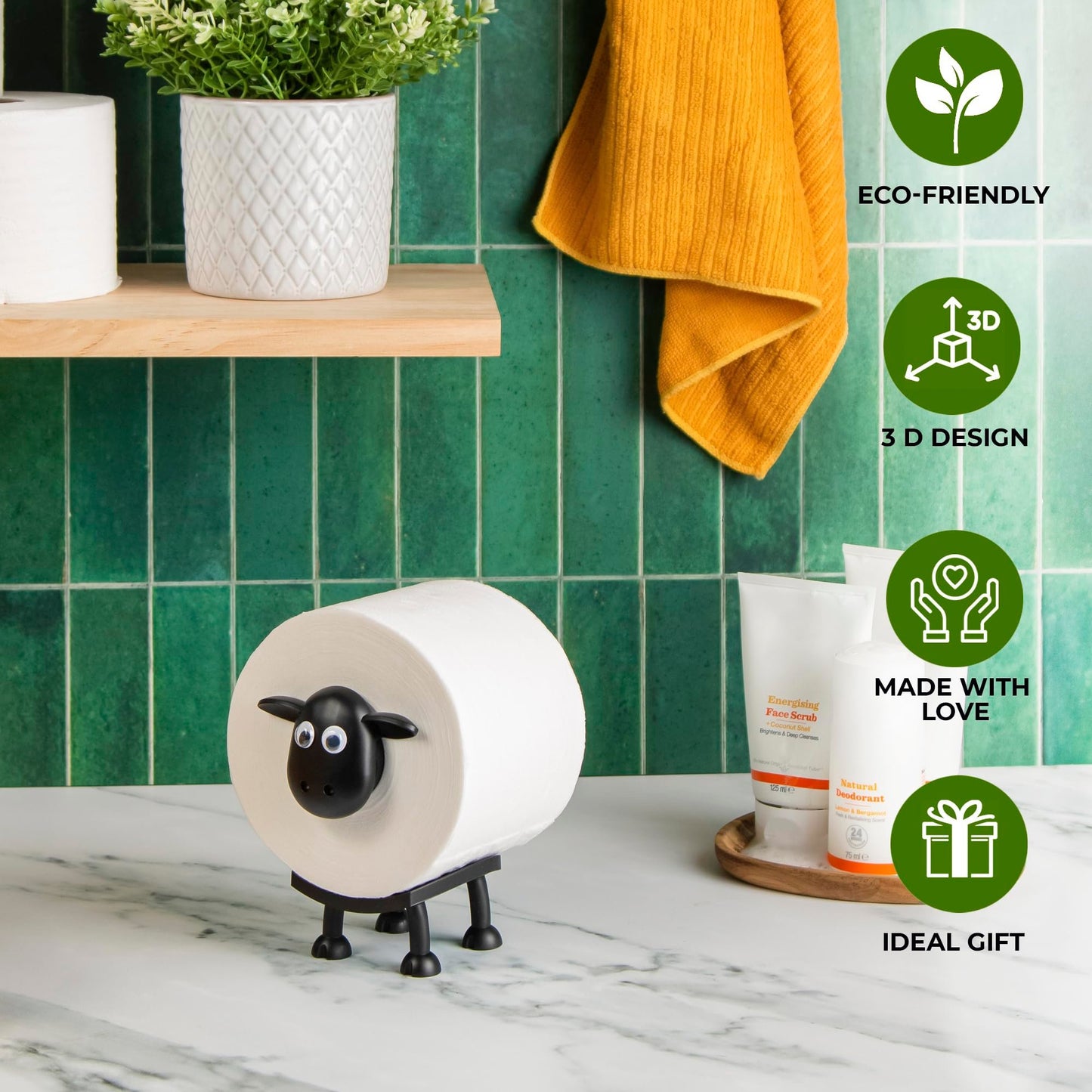 🐑 Imádnivaló bárány alakú WC-papír tartó – játékos bájt és vidám hangulatot varázsol a fürdőszobádba! Többé nem lesz unalmas a mosdó! ✨