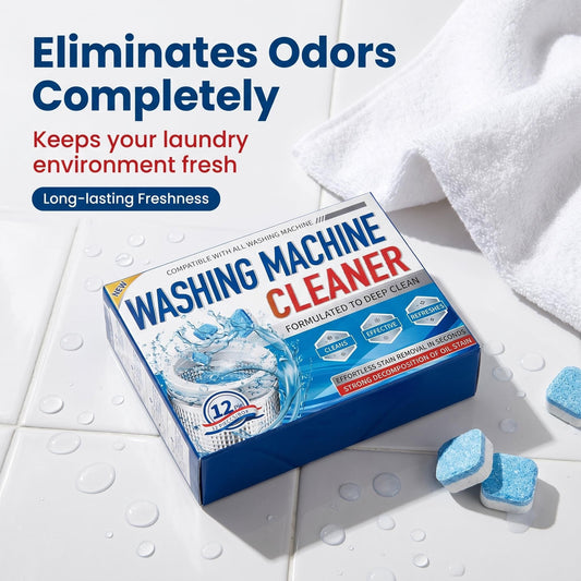 💧 Mosógép-tisztító tabletták – Vízkő és szagok eltüntetve. 1 tabletta, 1 friss gép
