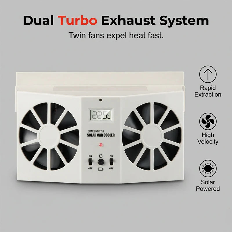 💨 Két erős, független ventilátor – gyorsan keringeti a levegőt, és percek alatt eltávolítja a pangó, fülledt hőt az utastérből! 🌪️