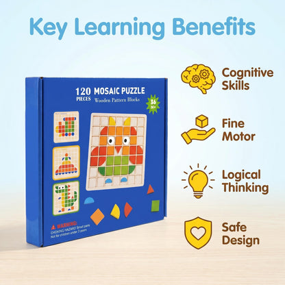 🦁️✨ Fa puzzle színes állatokkal – Fejleszti a logikát, a memóriát és a finommotorikát – Utánvéttel