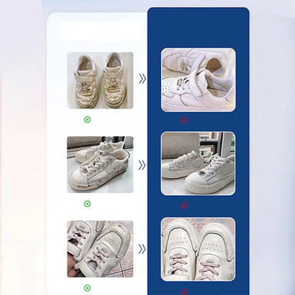👟 Tartsa fehér cipőit ragyogóan – Víz nélküli habos cipőtisztító beépített kefével – Utánvétes ✨
