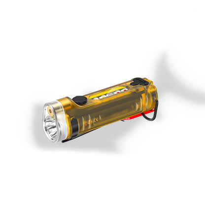 💡 Ultrakompakt LED zseblámpa – Beépített mágnessel, fém kapcsával és kulcstartó kampóval – PC anyag, időjárásálló, 200 mAh akkumulátor