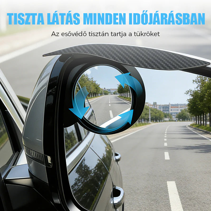 🚗 Állítható autós holttér tükör integrált esővédővel – Tökéletes látás, biztonságos közlekedés minden időjárásban