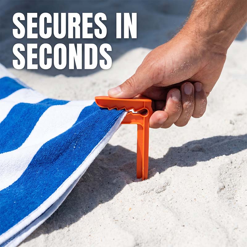 🌊 Szélbiztos strandpaplan csipesz – Homokba és fűbe egyaránt tökéletesen rögzít 🏖️🌬️