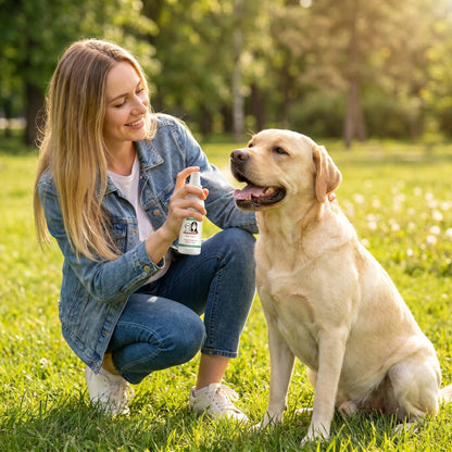 🌿 Természetes összetételű állati szájspray – Nem csíp, nem habzik, kutyáknak és macskáknak