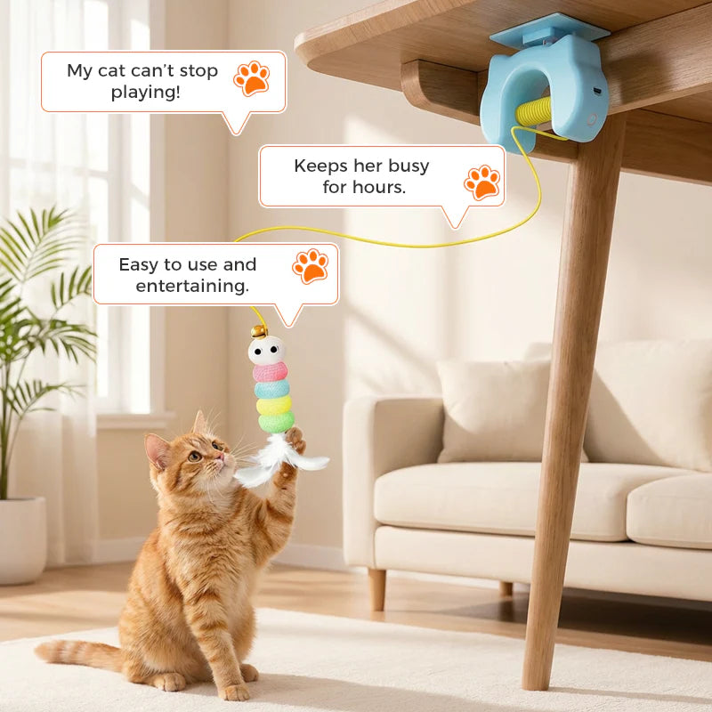 🐈 Automatikus behúzható macskajáték – Öngerjesztő mozgás, fejleszti a vadászösztönt 💡