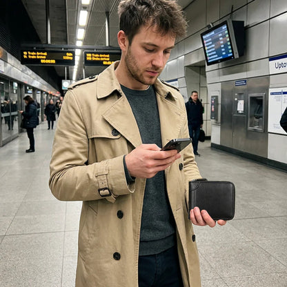 💳 Többfunkciós pénztárca beépített RFID-árnyékoló réteggel – Védje bankkártyáit, útlevelét és személyes adatait – Utánvéttel