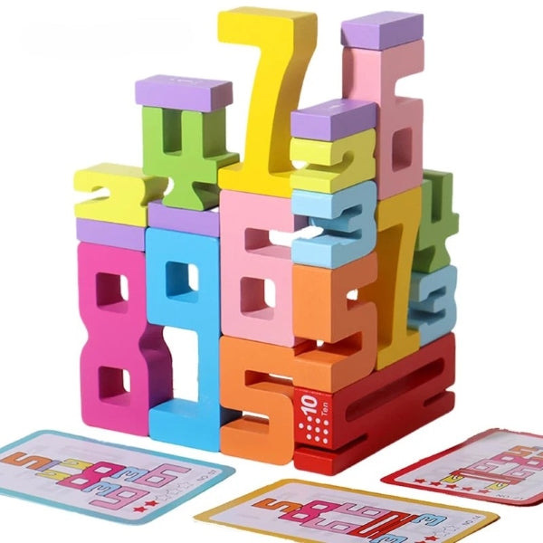 Montessori lesene kocke s številkami | WOODNUM