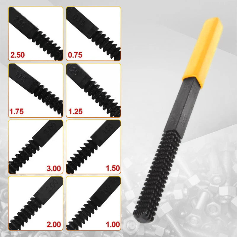 Többféle szabványú sérült menetek helyreállító szerszám | THREADFILE