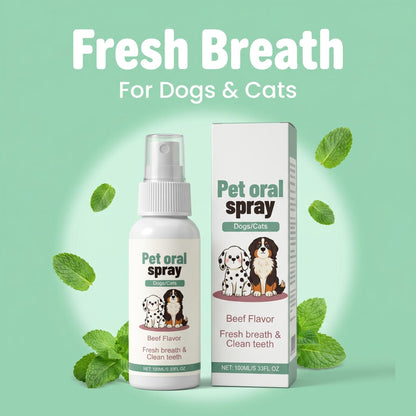 🌿 Természetes összetételű állati szájspray – Nem csíp, nem habzik, kutyáknak és macskáknak