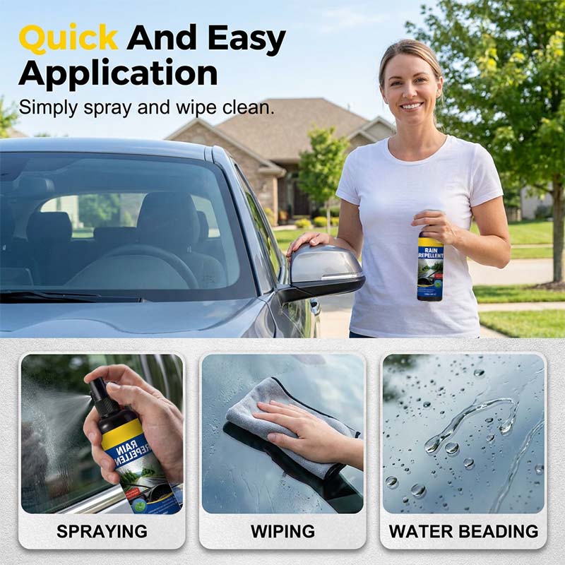 🌧️ Eső elleni spray szélvédőkre – Kristálytiszta, nem kell ablaktörlő nagy sebességnél